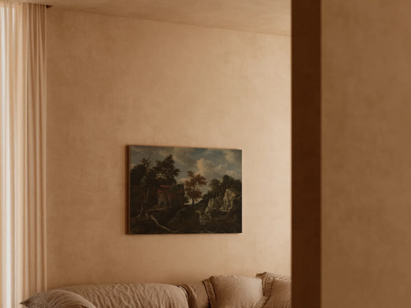 Welche Größe für ein Bild über der Couch, der Anrichte oder im Flur?